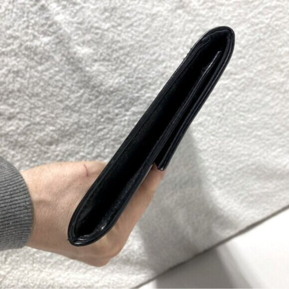 Vintage Black Clutch Handbag Wallet Purse - Picture 7 of 13